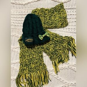 Oregon Ducks Knit Hat and Scarf Set